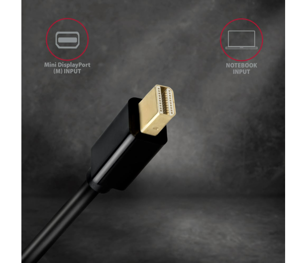 AXAGON RVDM-HI14C2 Konwerter/kabel aktywny Mini DP > HDMI 1.4 kabel 1.8m4K/30Hz - 1485476 - zdjęcie 3